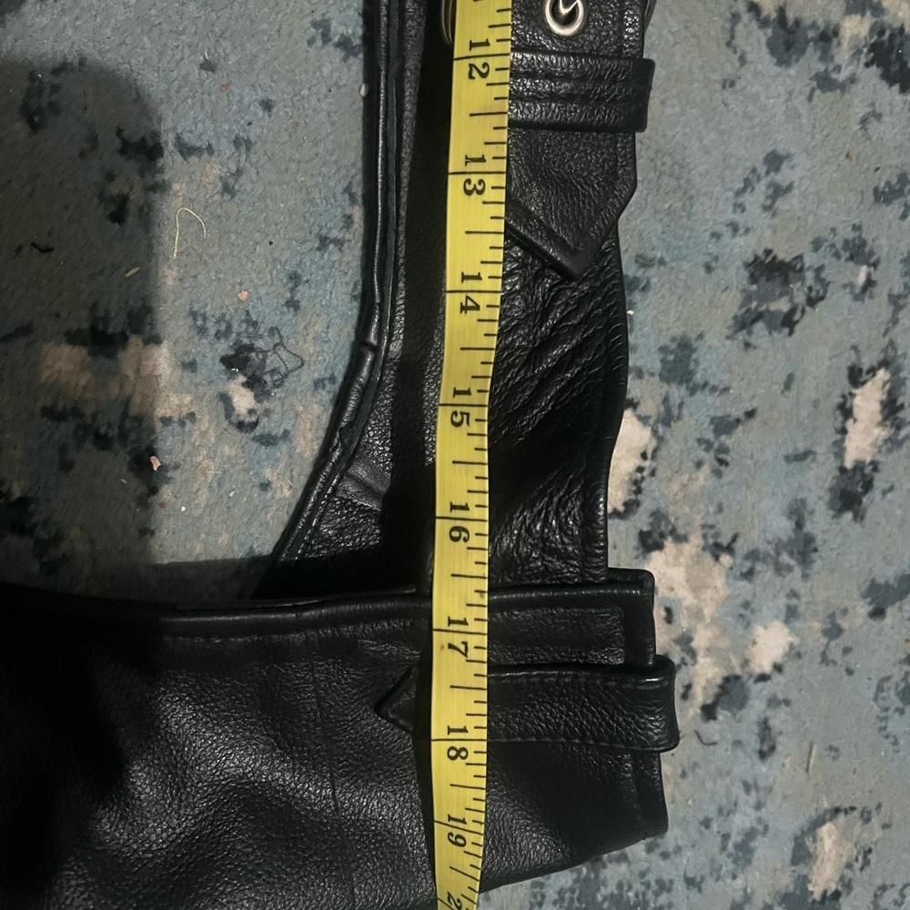 Black Leather Riding Chaps - Picture 7 of 8